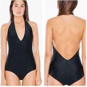 American apparel Low back Deep V halter one Piece Swimsuit